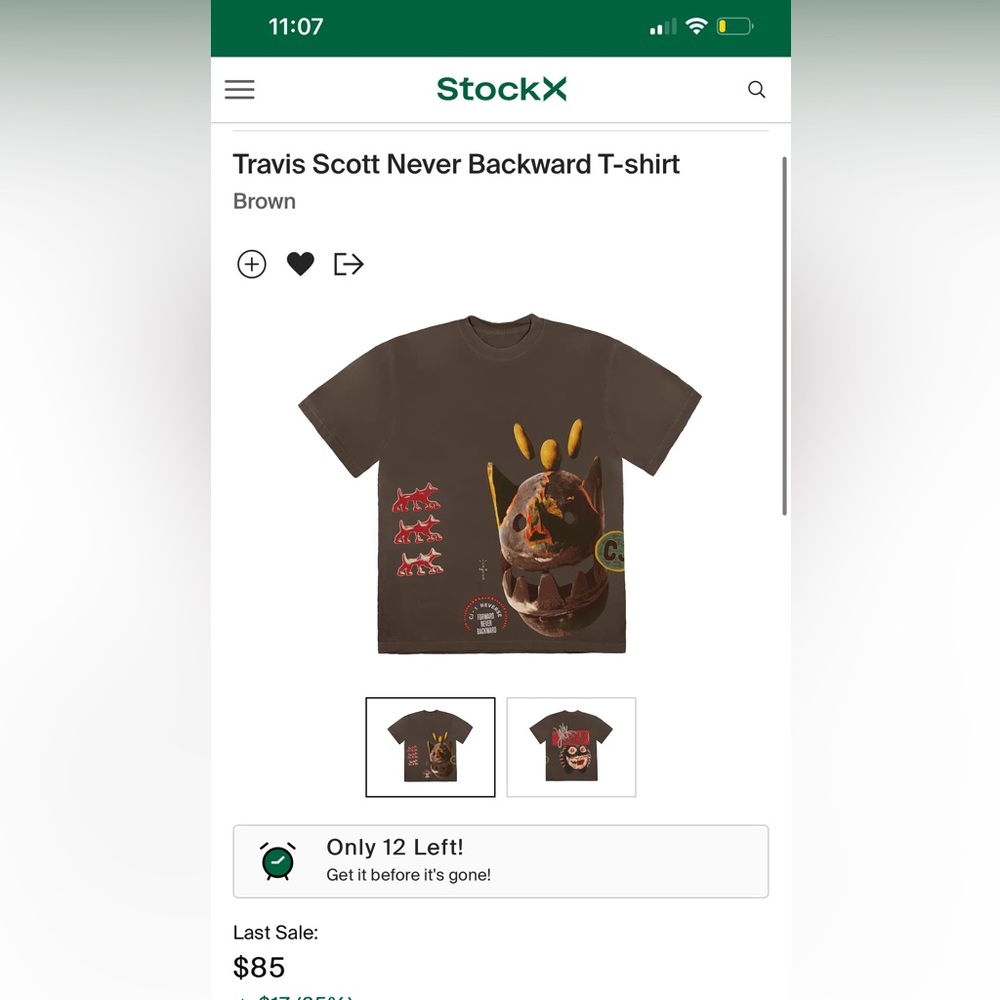 Cactus jack by Travis Scott Limited Edition NeverBackwards Tee